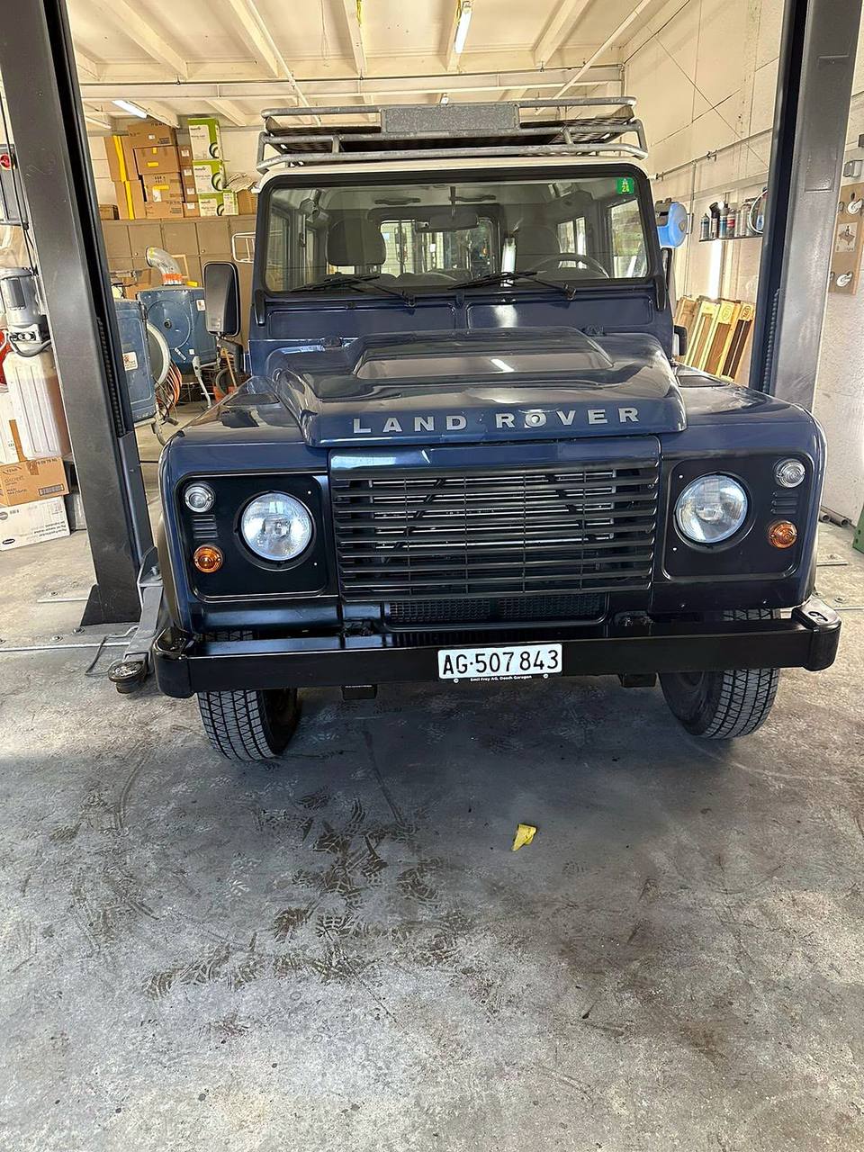 Land Rover in der Werkstatt